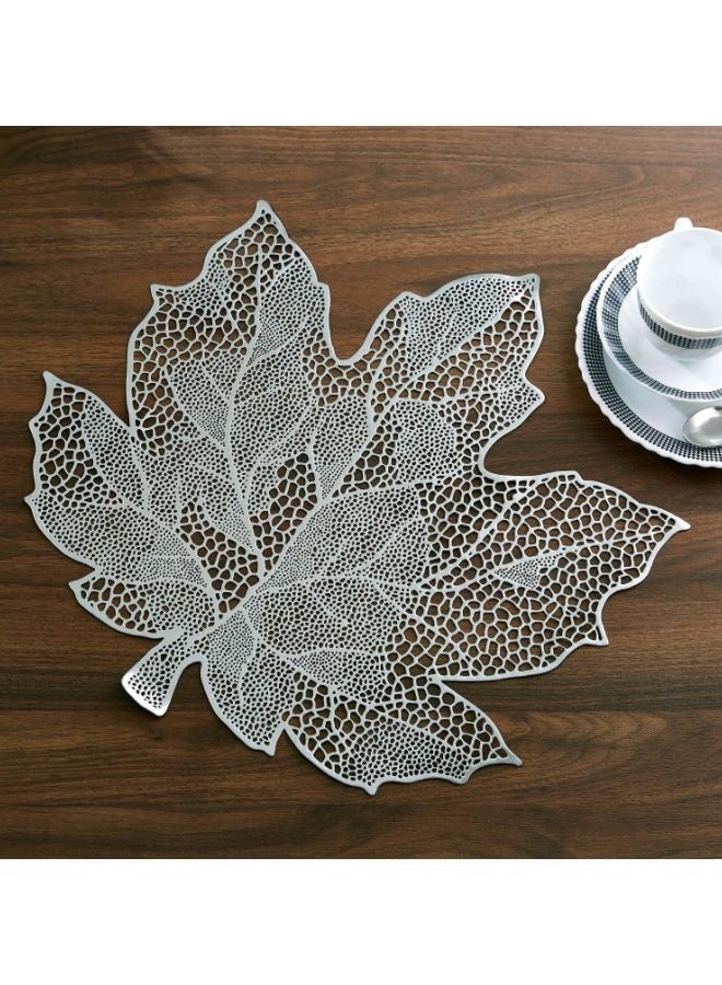 Leaf Table Placemat Grey 42x43cm - Image 4